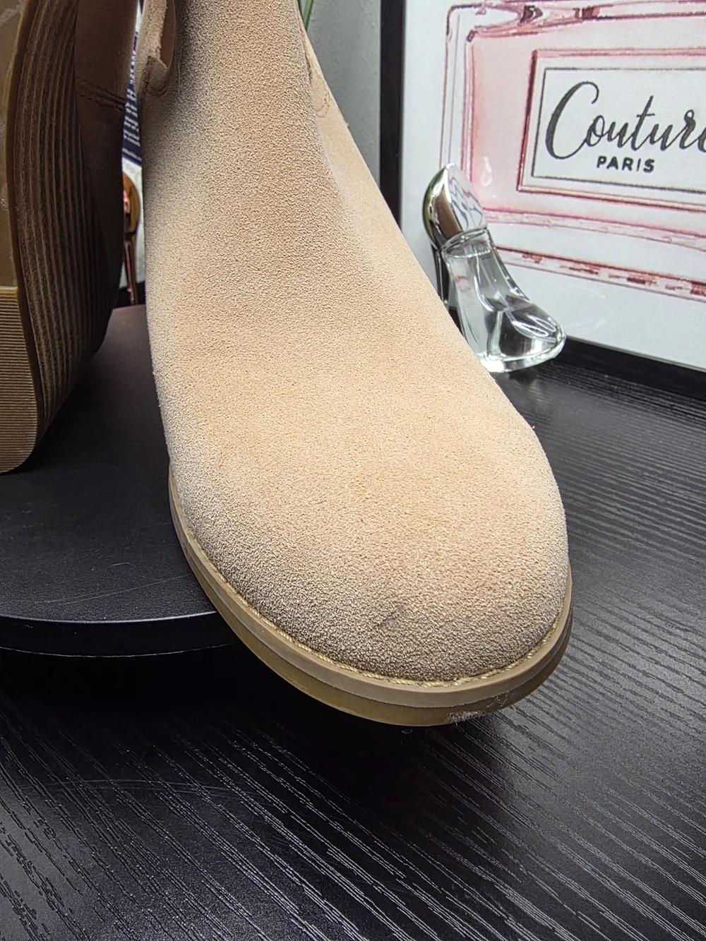 Toms Blush Suede Wedge Bootie